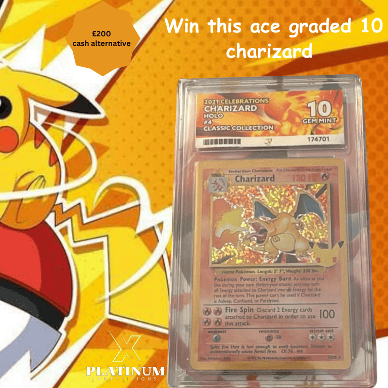 giving away 10 charizard codes . tell me why you... Win ace graded 10 charizard card – Platinum X Competitions